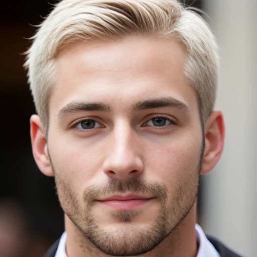 a man  Asmonean Jewish perfect short hair, focus on the face.