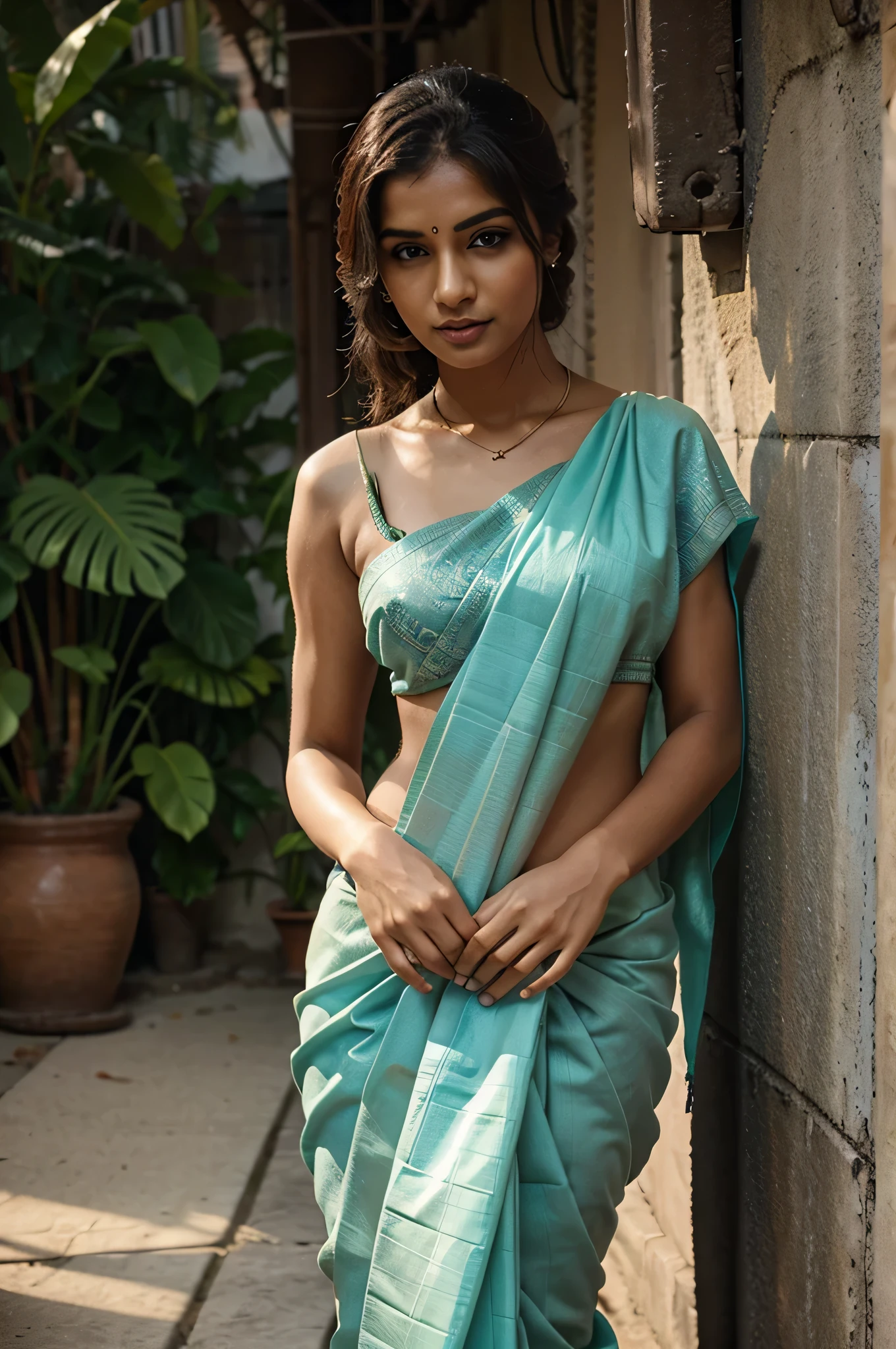 A beautiful woman in saree 