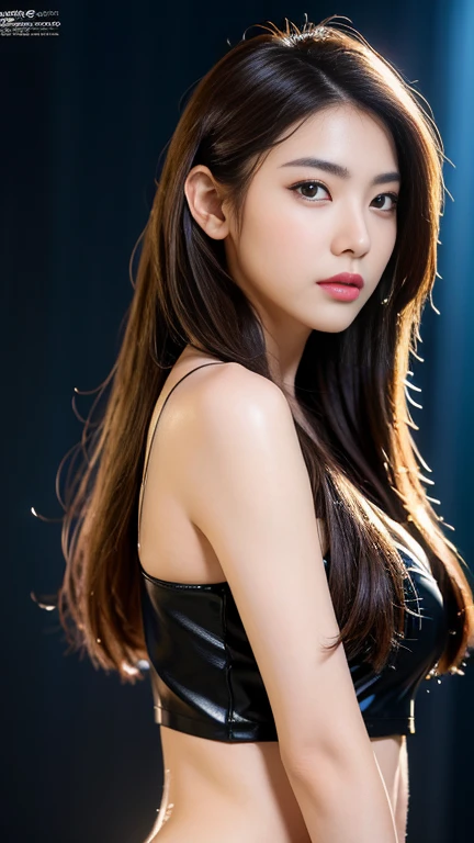 ((Masterpiece)), ((Highest quality)), ((high resolution)), ((Detailed background)), (1 woman), lovely woman, black clothes, long hair, brown hair, black eyes, ((Detailed faces and eyes)), wet lips, shine, Whole body, backlight, Long slit eyes, sufficient breasts, Big Motorcycles, Rider Suit, Fujiko Mine, keep riding, slim body,