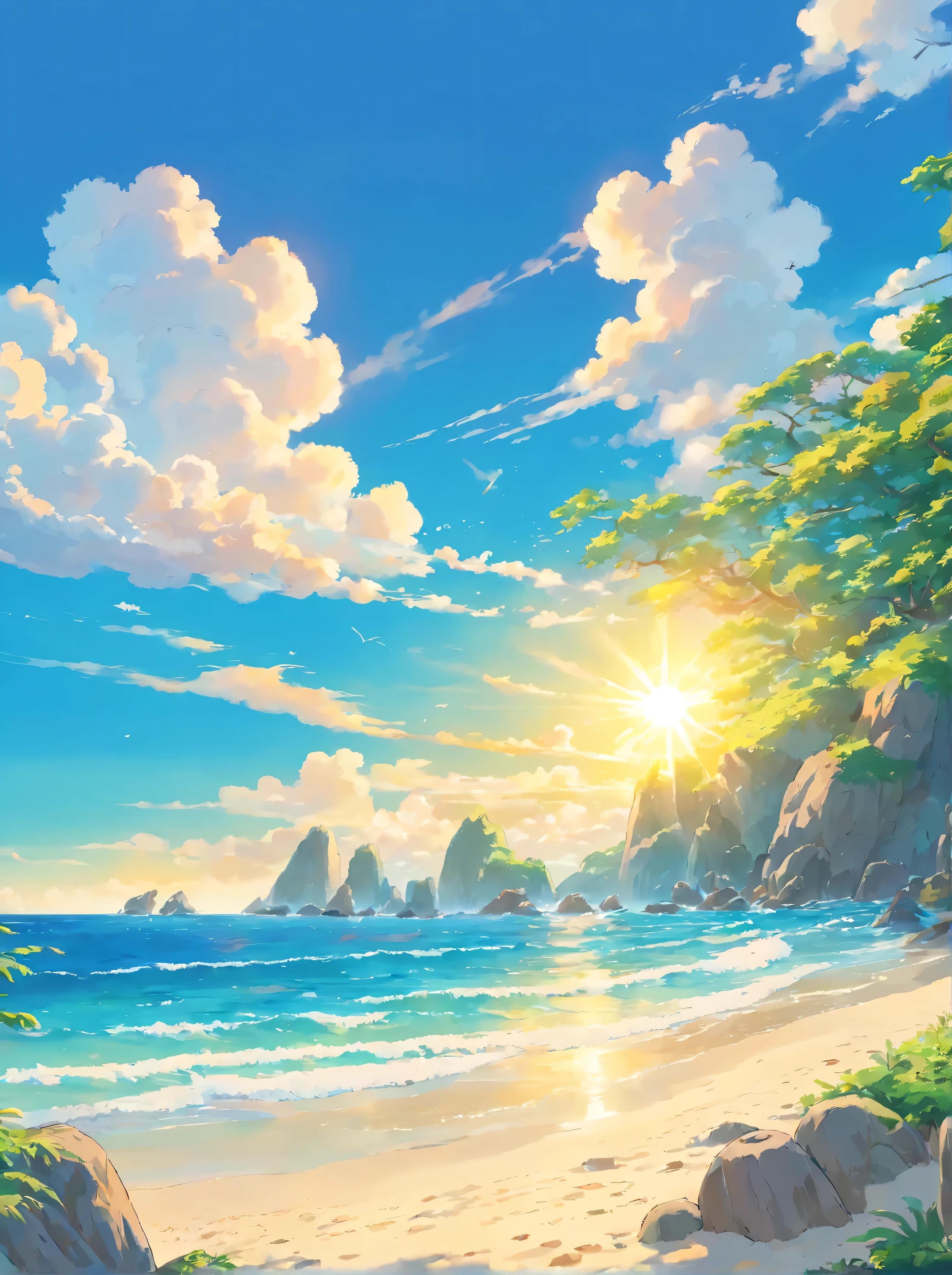 summer, sun, ocean, beach--v6