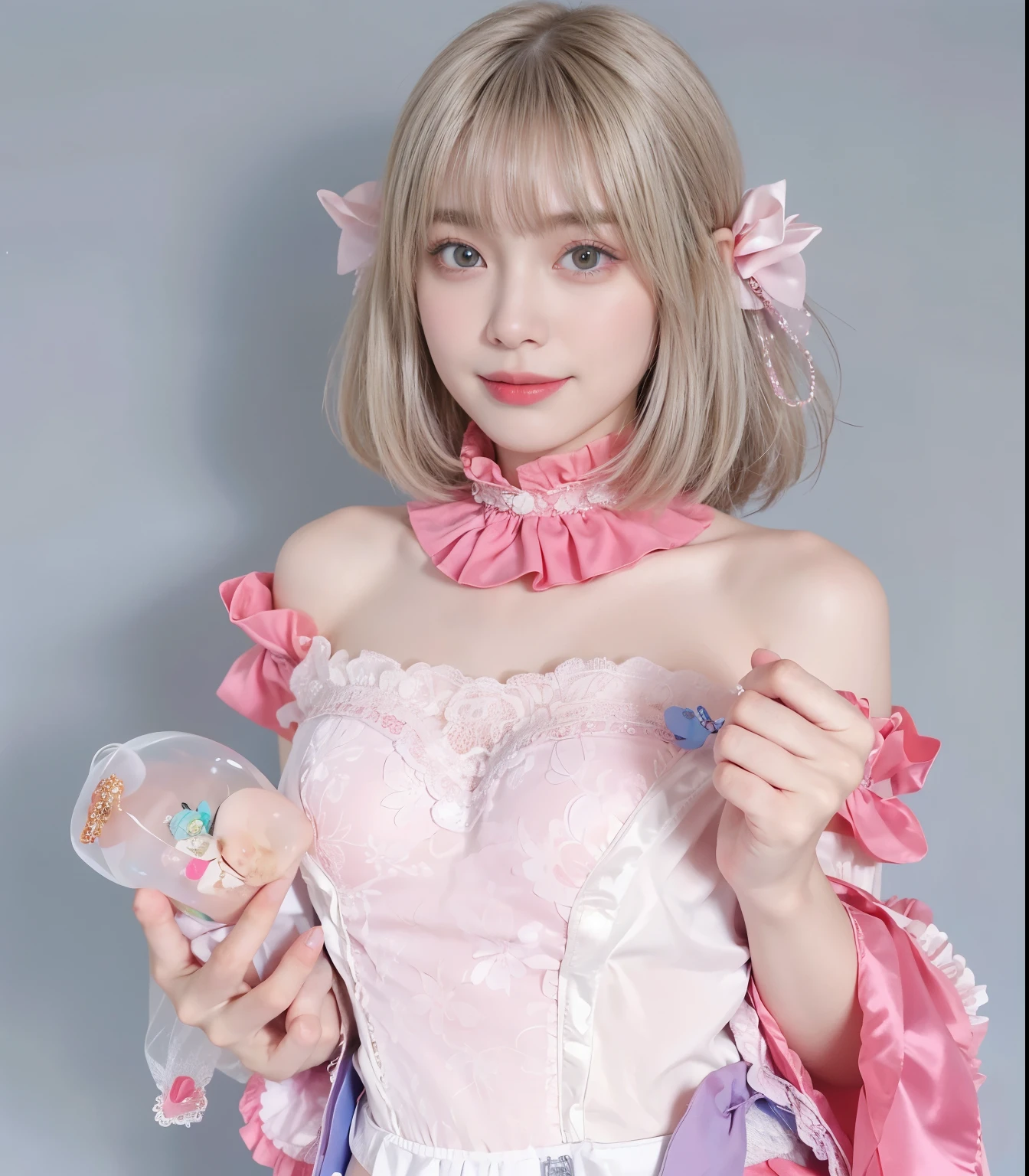 ((Best quality, 8k, Masterpiece :1.3)), Sharp focus :1.2, A pretty girl 24 years old with perfect figure :1.4, Slender abs :1.3, Raw photography、超A high resolution, full body, fair white skin、shiny white skin、dark brown short hair、super fine eyes, super fine hand, super fine fingerLustrous skin 2, ((Layered short hair, Big breasts :1.4)), exposed cleavage, super fine hand , (detailed transparent underwear), ((detailed bra)), ((detailed buttocks )), (((detailed underwear))), ((show panties)) , (((room master :1.4))), , show nipples naked , (detailed breasts ), ((detailed nipples)), ((Naked)), ((detailed face )), ((detailed beauti vagina)), ((detailed body ((naked)))) , (((The massage central))), (((room master))), Highly detailed face and skin texture, Detailed eyes, Double eyelid,huge breasts, smiling,full hands