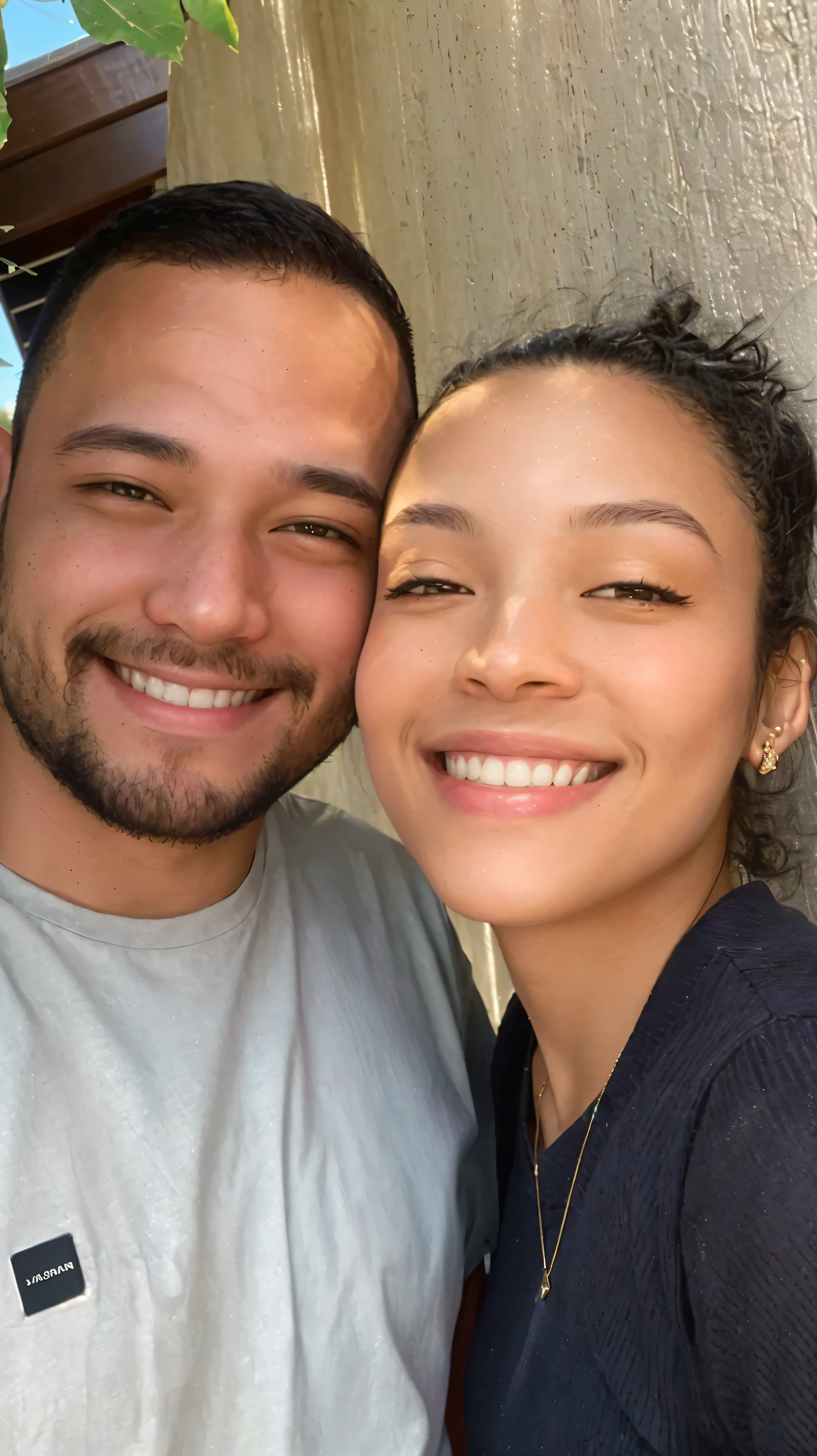 there is a man and woman smiling for a picture together, tyler edlin and natasha tan, thomas danthony and malika favre, profile picture, profile image, headshot profile picture, smiling couple, happy couple, portrait of two people, taken in the early 2020s, jordan grimmer and natasha tan, couples portrait, profile pic