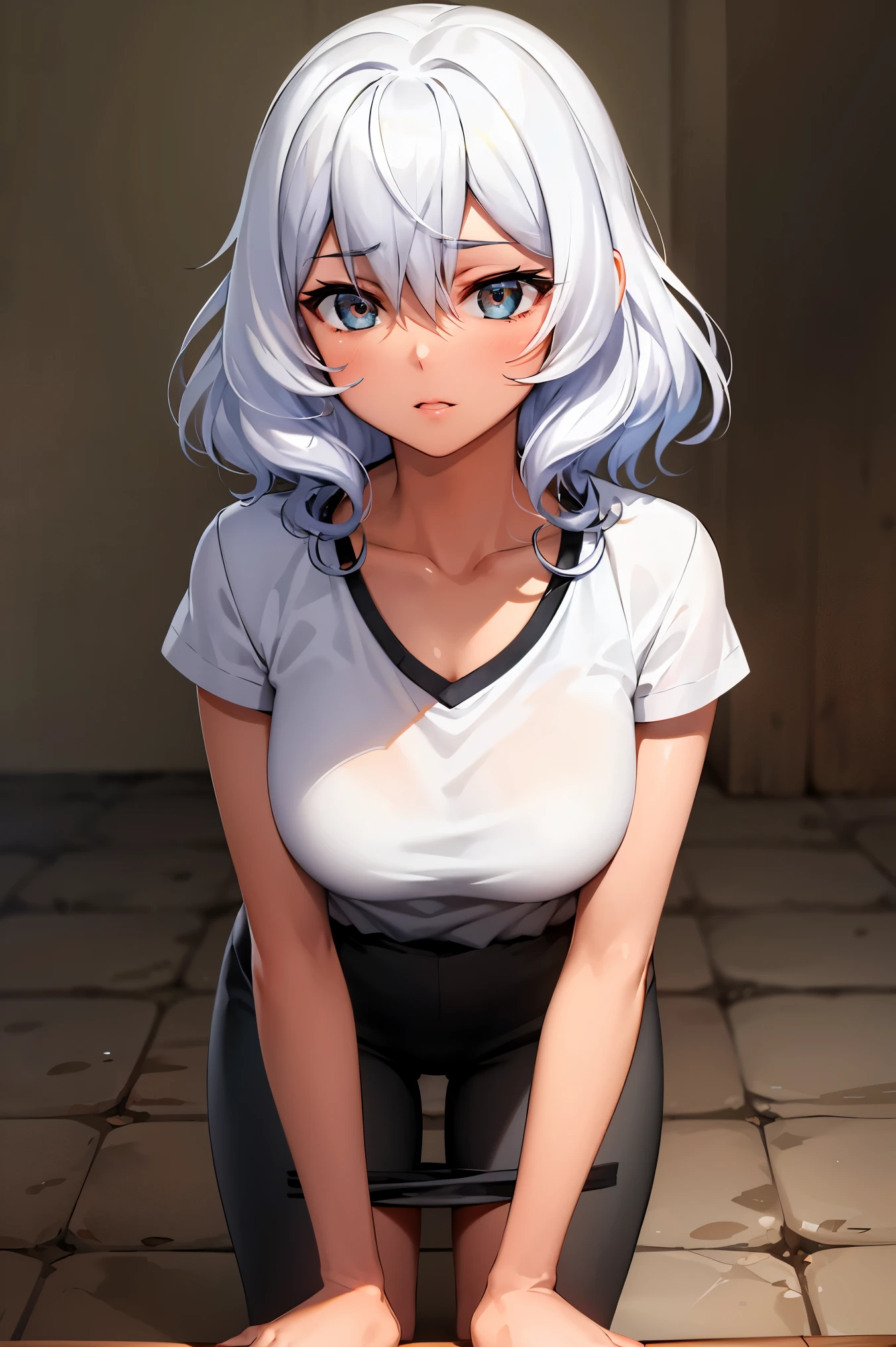 deep skin,textured skin, Altria Grem,
BREAK (white shirt, black pants:1,2)
BREAK panty pull, bent over,
BREAK (masterpiece:1.2), best quality, high resolution, unity 8k wallpaper, (illustration:0.8), (beautiful detailed eyes:1.6), extremely detailed face, perfect lighting, extremely detailed CG, (perfect hands, perfect anatomy),