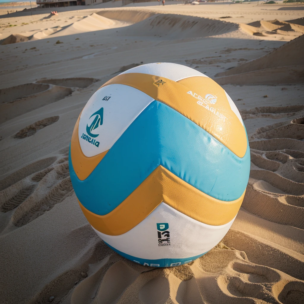 ((Best Quality)), ((Realista)), uma bola de volei na areia