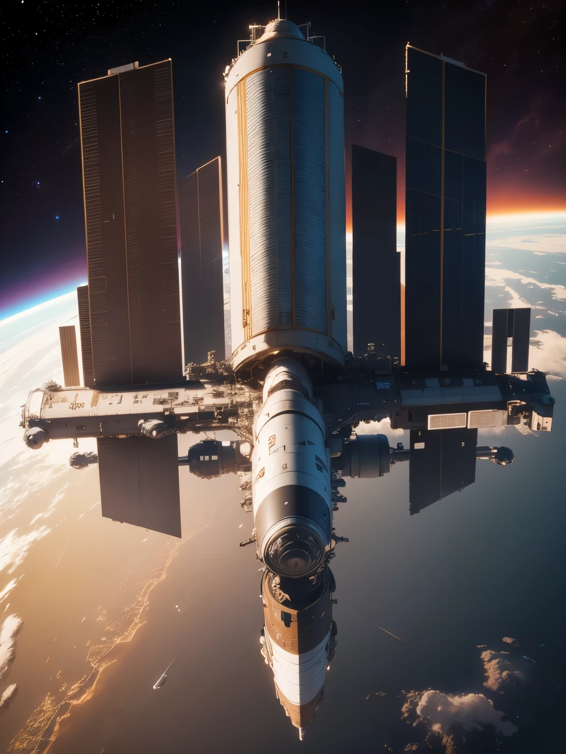 space station, ultra detailed, high quality, 8k resolution,