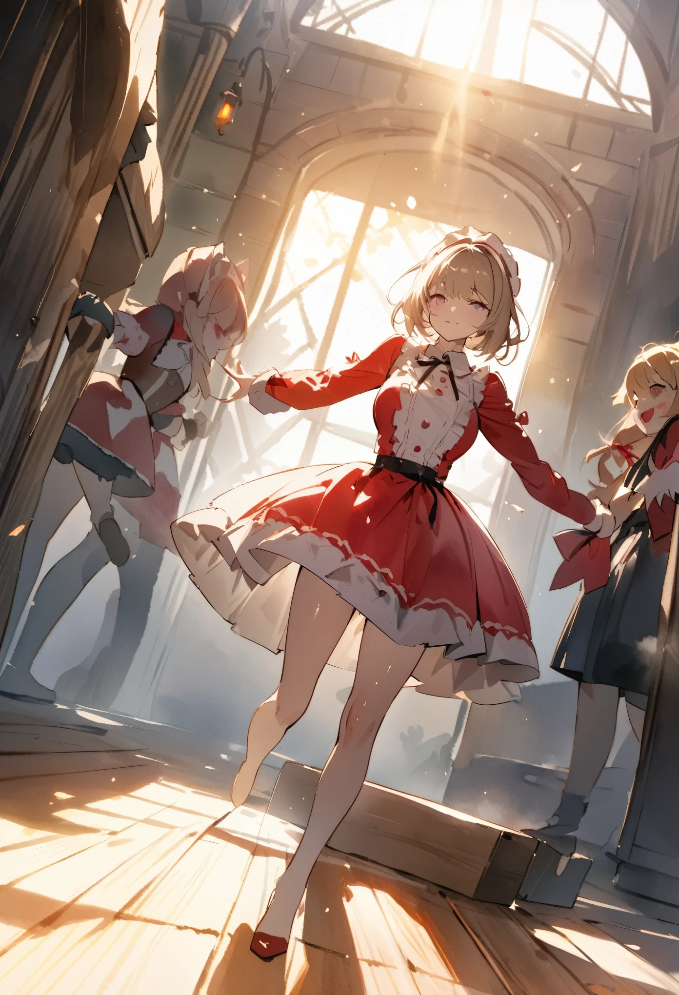 watercolor, highres, top quality, best quality, paid reward available, High-quality illustrations, unparalleled masterpiece, perfect ???????, absurdres, Hansel and Gretel, good lighting, cinematic shadow, dynamic angle,