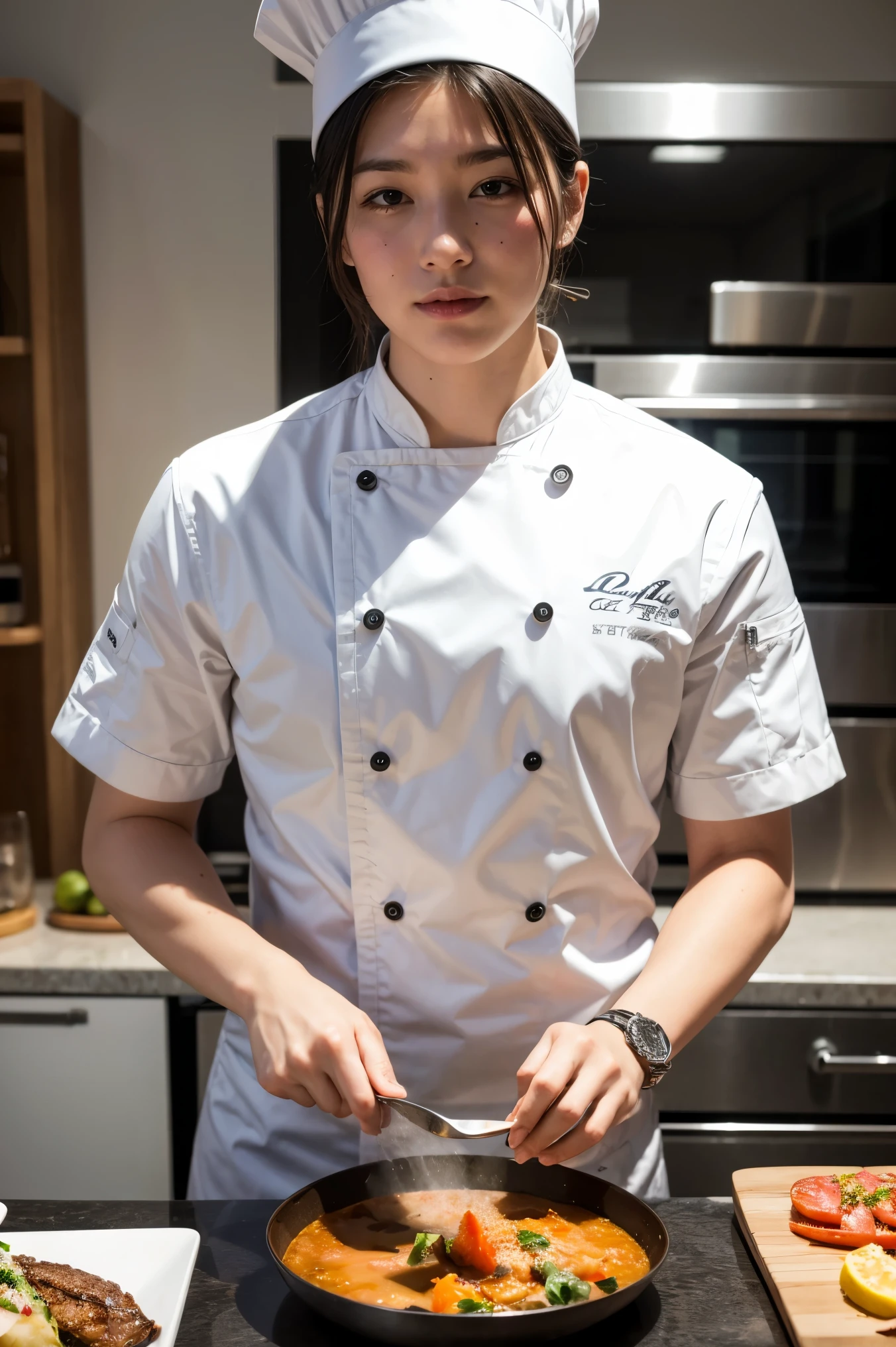 chef-d'artwork, best quality, photorealistic, Photo brute, 2fille, cheveux longs, poitrine moyenne, evening dress, light smile, detailed skin, pore, fond simple,American