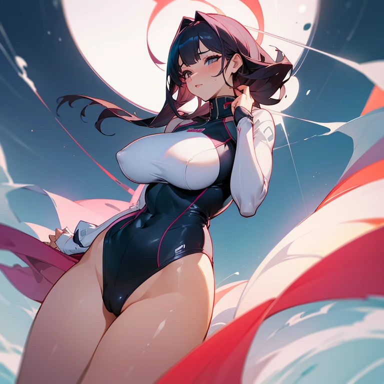 beauty、bigヒップ、Big Breasts、Poses that accentuate the buttocks and breasts、alone、Exposed thighs、big、Revealing clothing、Exposed body、sexy、Exposed breasts、Exposed buttocks、Tight clothes、Tight fitting clothes、Swimwear