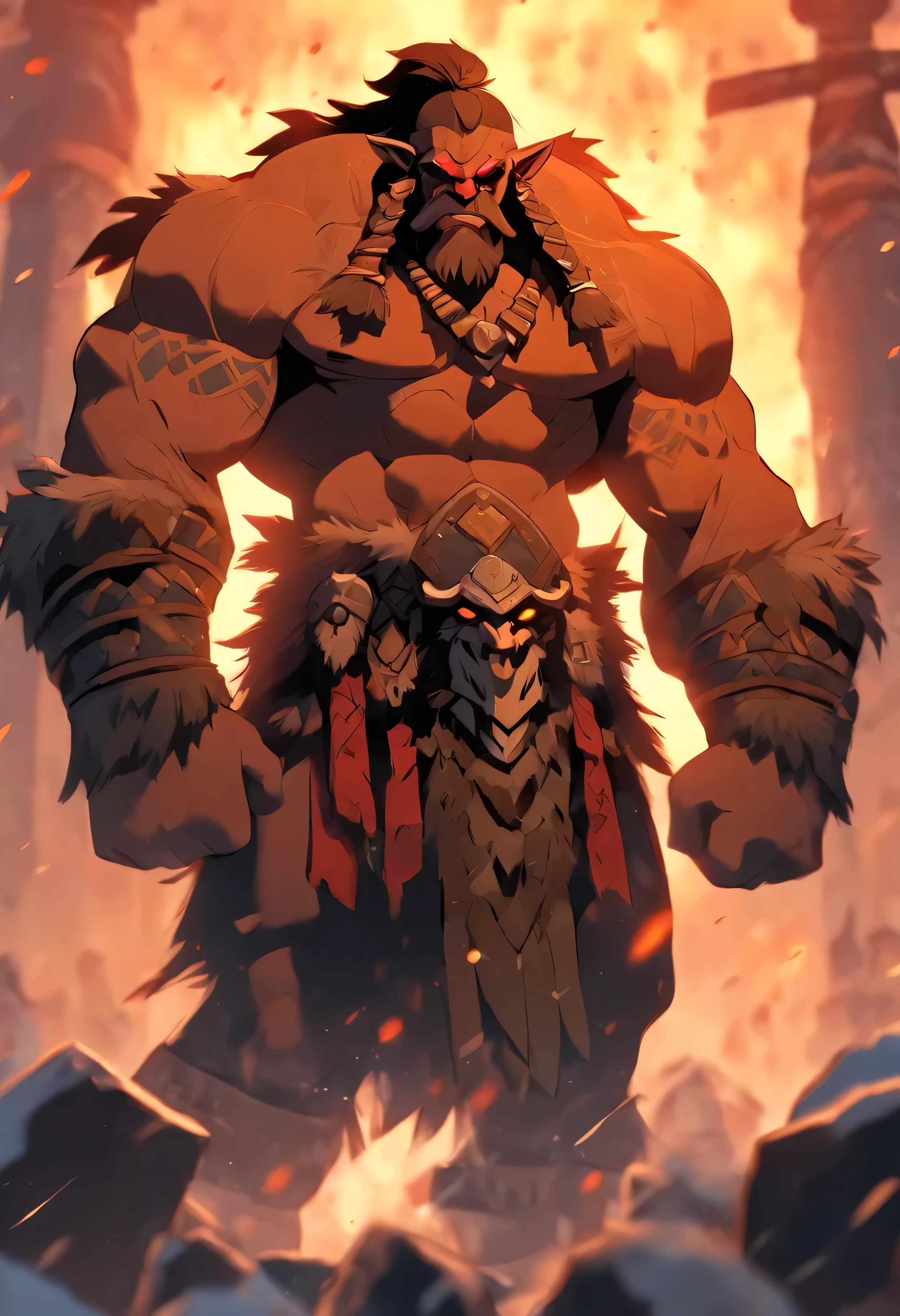 (((Barbarian stone giant))) melhor qualidade, very high resolution, CG detalhado em 4K, obra de arte, Mitologia eslava,PERU, thunder in the background, Slovenia, standing pose, capacete, Roupas eslavas, neve, ((ax in hand)), middle Ages, aesthetics, Imagem bonita, centralizado na tela, standing pose