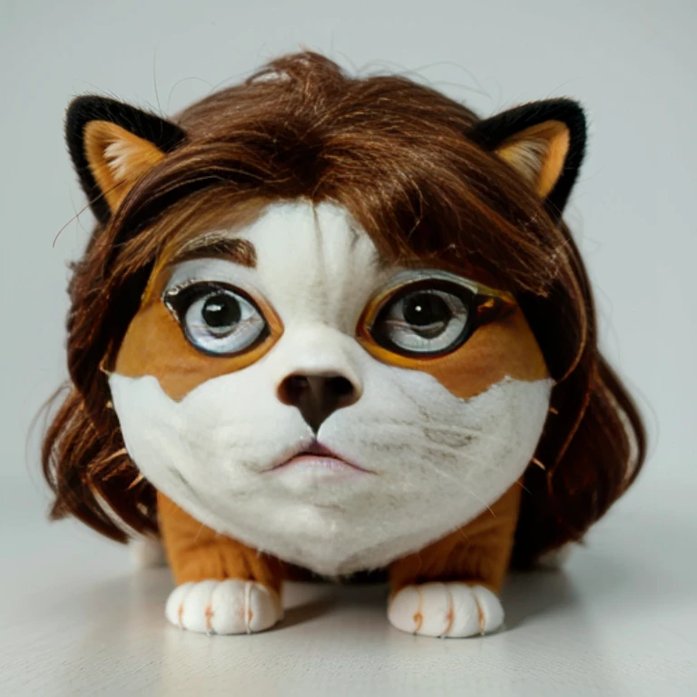 Gatinho estilo Garfield, Fundo branco, gordinho, detalhado, cor amarela, fofo, muito detalhado, peludo, wool, detalhado fofo, Cartoon estilo Garfield, Garfield 3d, gatinho, estilo fofo Cartoon, muito detalhado peludo, pfp 1:1, fundo branco luz, luz.