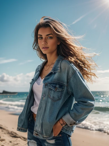 big fakes, Foreground: beautiful european woman, 18 years, wet wavy hair in the wind. She&#39;Anyway&#39;magazine model, She has a subtle smile and flirts with the camera., (She wears a casual shirt with a long woolen sweater and red lace panties..:1.2),Beautiful modern bedroom background, Perfect eyes, bare straight legs. Perfect hands, perfect body, perfect hair, perfect breasts, hair behind the ear, ultra HD, retina, Piece of art, Necessary, Anatomically correct, Textured leather, Super Detail, High detail, high quality, awarded, better quality, a high resolution, 16 thousand., 8K,
