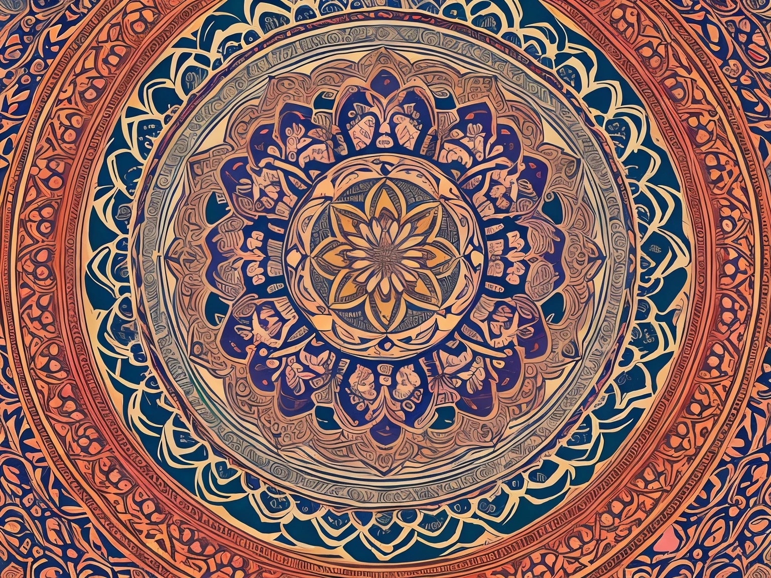 Colorful mandala of an elephant with intricate floral designs suitable a book cover
