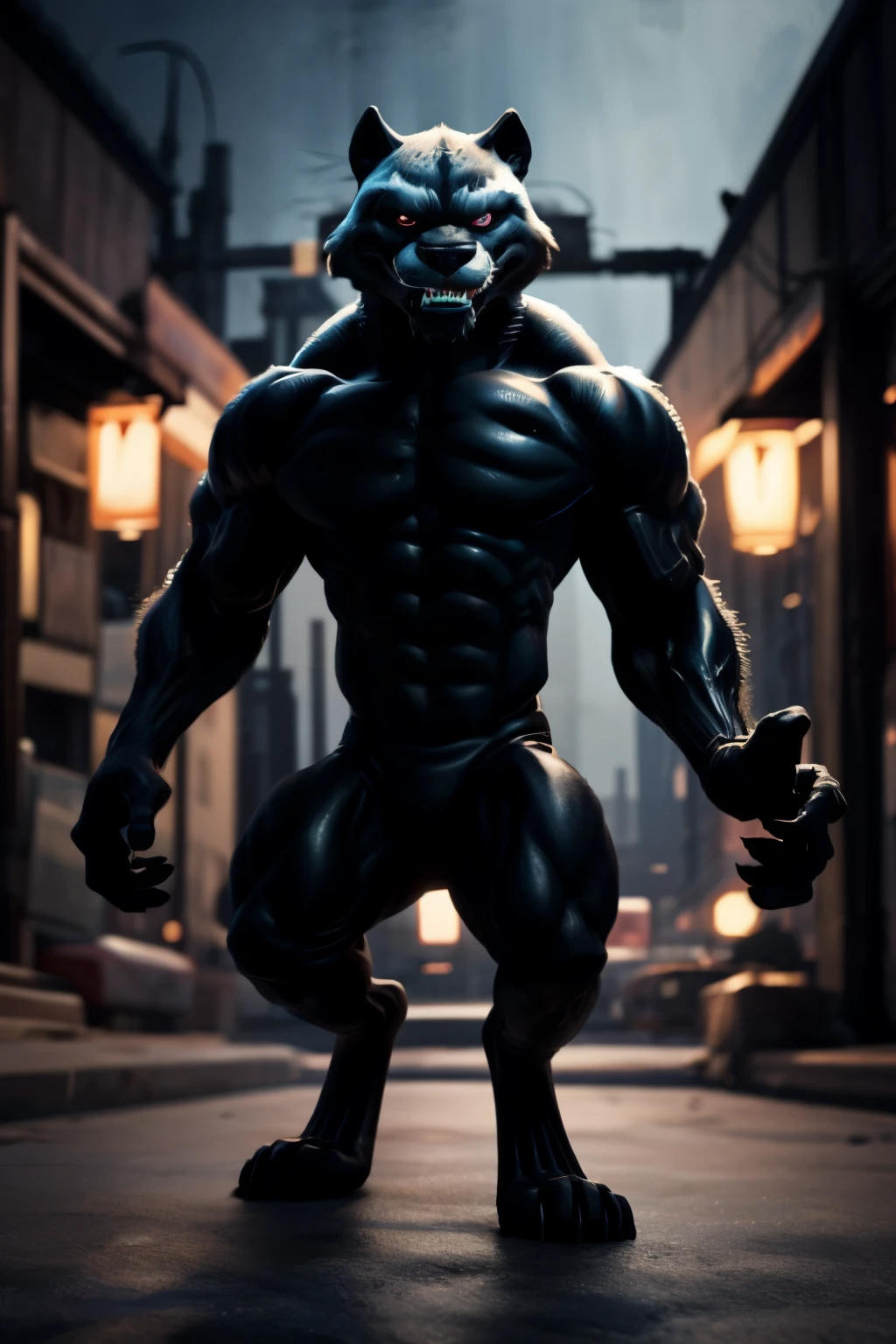 Black Panther Wolverine fusion, a captivating comic book cartoon, reinterpreted with an intriguing hand-drawn animation style. Featuring elongated figures, this dynamic duo's full bodies come to life in vivid detail.

Black Panther's sleek, muscular form melds seamlessly with Wolverine's rugged and toned physique in this stunning composition. Elongated limbs add to the animated sensation, offering a unique take on their iconic powers and agility. Their expressive faces, filled with determination and strength, are meticulously crafted with detailed eyes and textured features.

In the background, a captivating urban