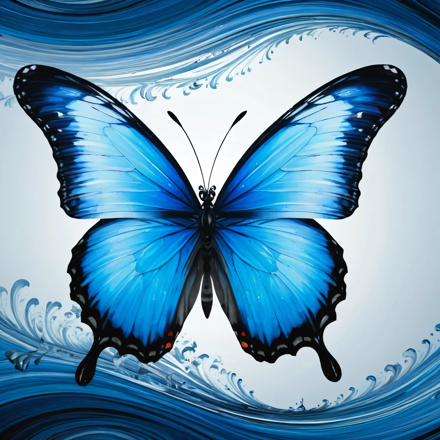 (blue butterfly):1.305, sloppy art, picture in picture, hidden meanings, mystery picture, mysterious art, unearthly art, Line art, Wave art, darcklighting art, difficult, detailed, intricate, perfect, masterpiece, abstraction, real, detailed, Movie Still, Film Still, Cinematic