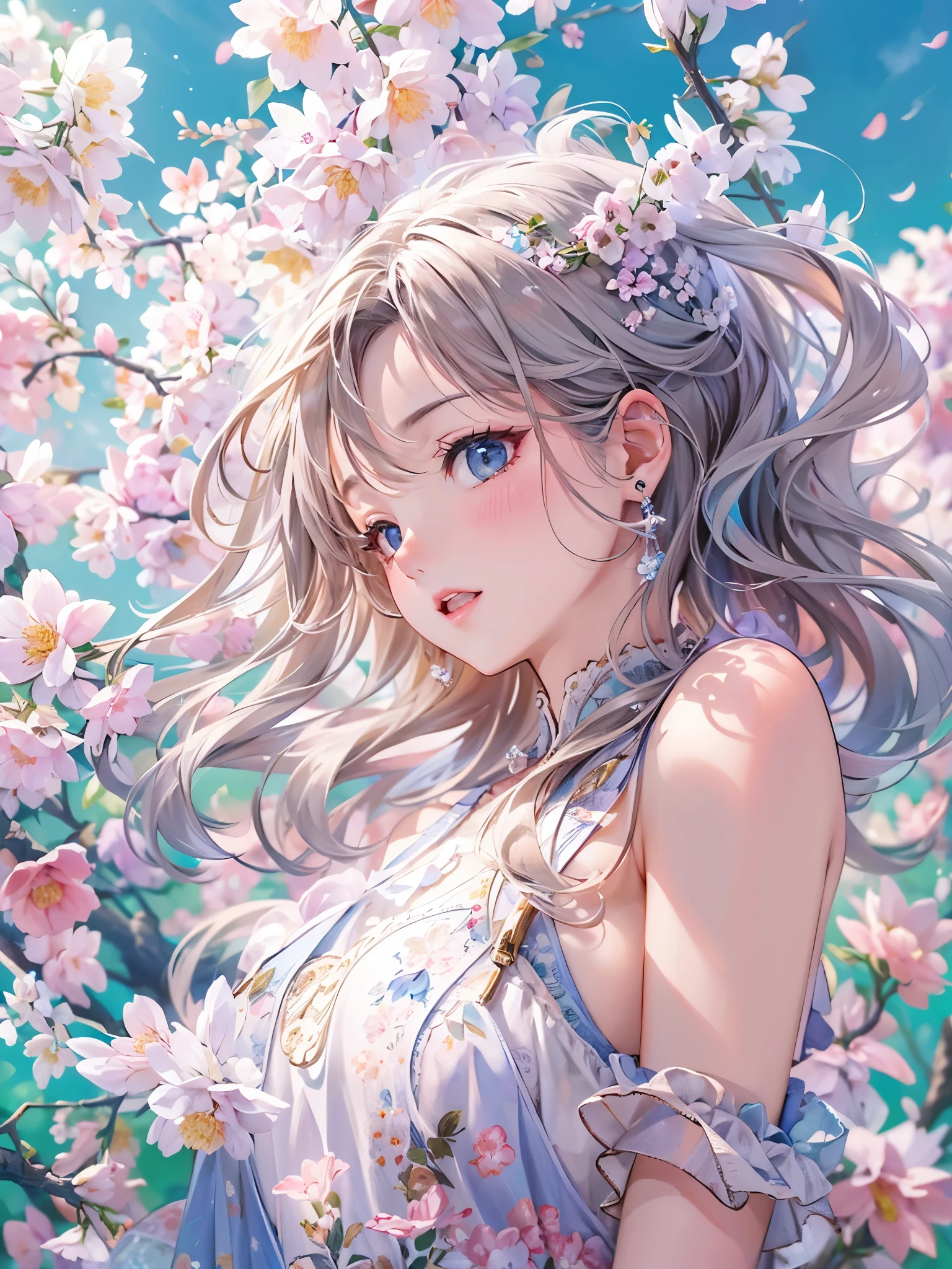((highest quality)),(Ultra-high resolution),(Very detailed),(Detailed Description),((The best CG)),(A masterpiece),Ultra-precise art,Amazing drawing art,(Art with precise detail:1.5), From spring to summer, breath of life, blue sky