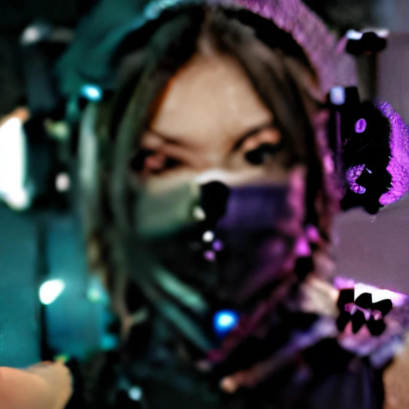 Mujer cyber punk Hu!