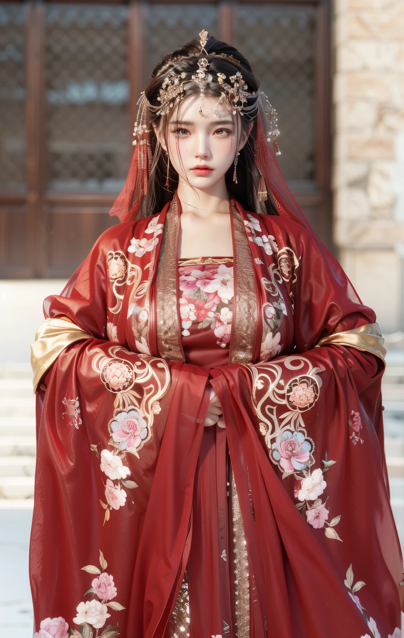 Game Art,CG Animation,Best image quality,Maximum resolution,8k,(A half-length photo),(portrait),(Head close-up),(Rule of Thirds),Unreal Engine 5 rendering works,20 year old girl,((Queen)),The eyes are very detailed,(Large Breasts),Elegant and noble,Movie Lighting,Ray Tracing,Game CG,((3D Unreal Engine)),OC rendering reflection mode,4K,Ultra-clear,Translucent lace,Fair and plump figure,Pretty Face,Glossy Gel Coat,身着华贵礼服的Queen,Tattoo designs on body,The tattoo is very delicate,Chinese Hanfu