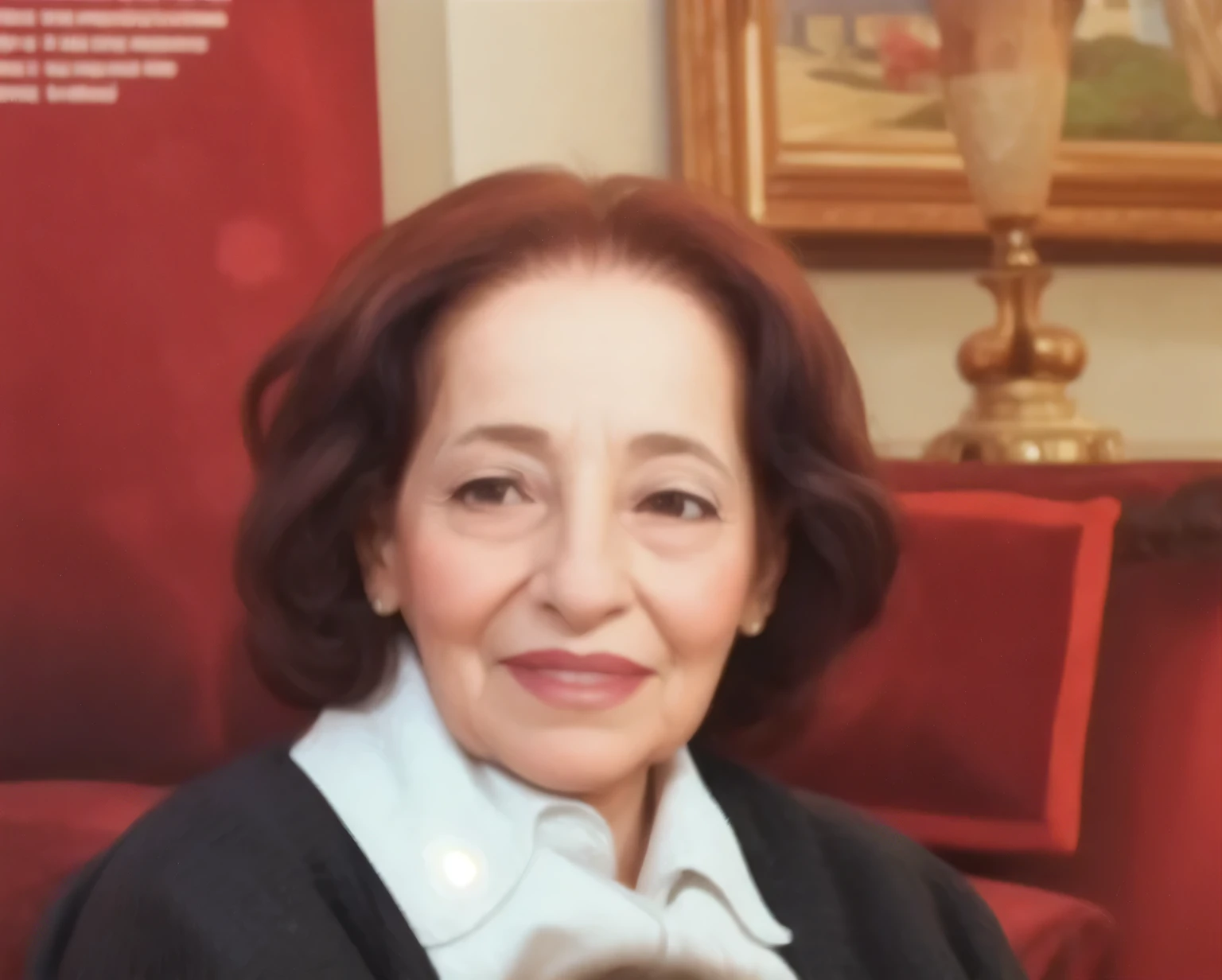 mujer,realeza marruecos , tiene 87 ,ella esta mirando al frente