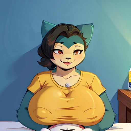 ((Pokémon snorlax male gay )) , hairStyle , sample face , big  Breasts , shirt 