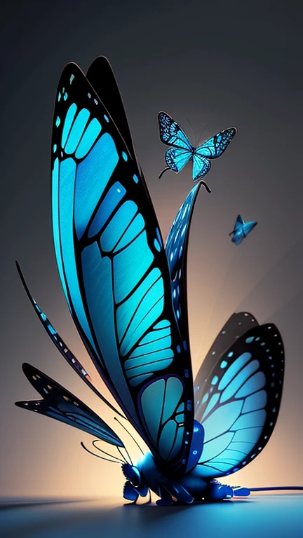 blue butterfly, (many blue butterflies), Accent Lighting, Volumetric Lighting, backlighting, (Fractal Art:1.2), (Abstract art:1.4), (Highly detailed), (high resolution), (Best quality), (masterpiece)
