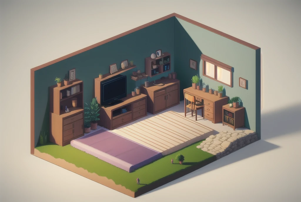 Isometric room illustration