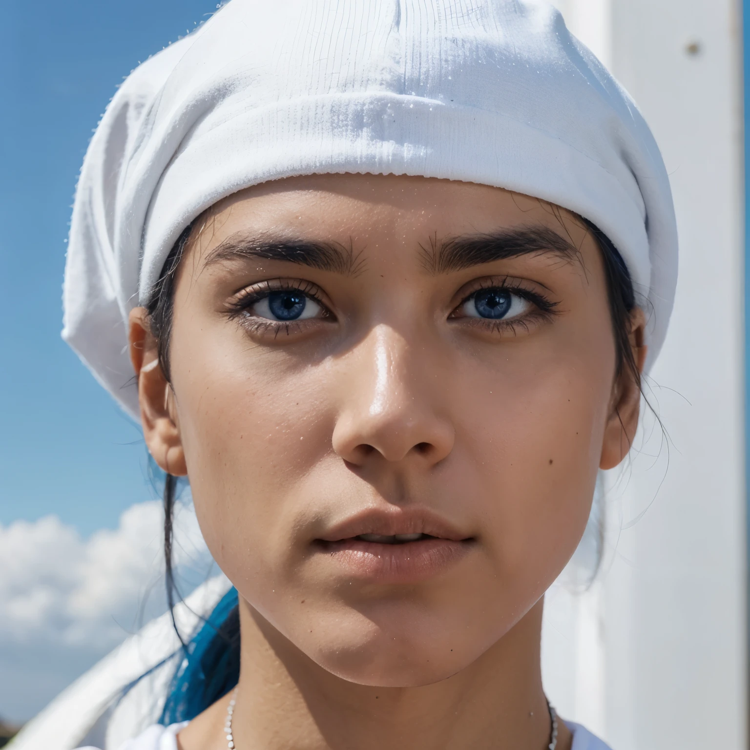 Hombre blanco ojo azul