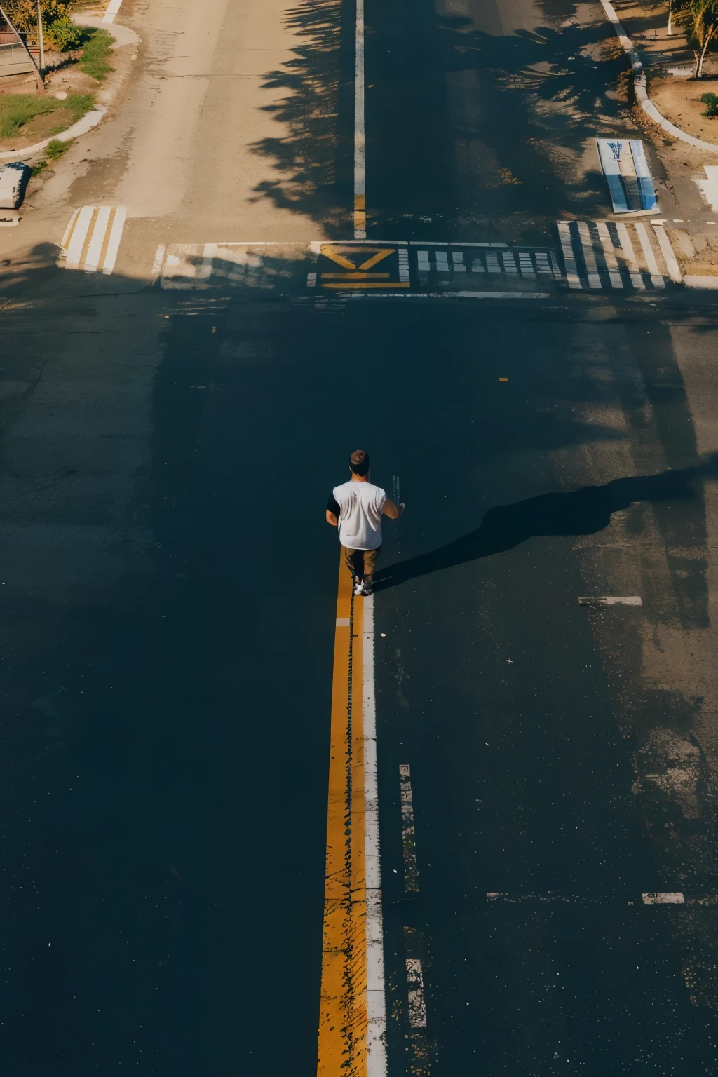 Illustration of a man at an intersection, looking straight ahead with a determined expression, while several paths stretch before him, representando as diferentes escolhas que ele pode fazer em sua jornada de vida. Ao fundo, one may include a symbolic image of a heavenly inheritance or an open door, representando as promessas de Deus.