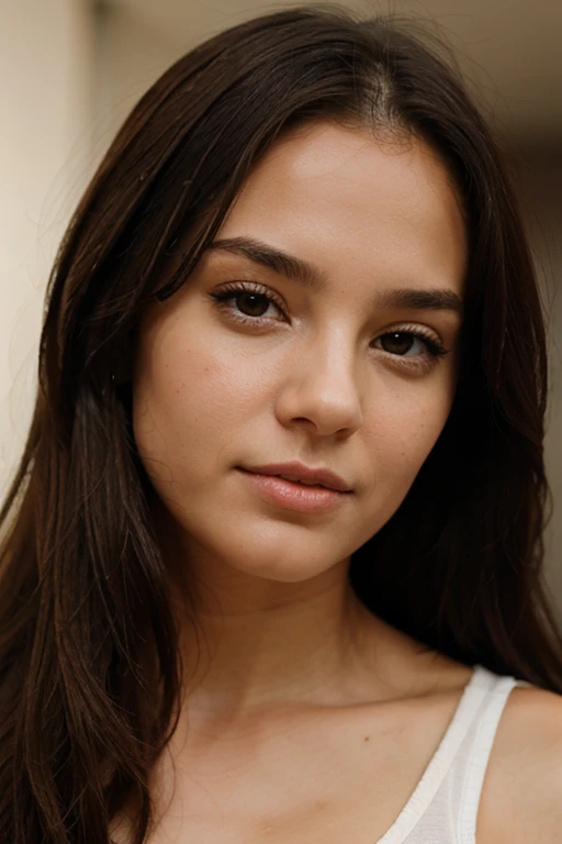 realistic young woman face