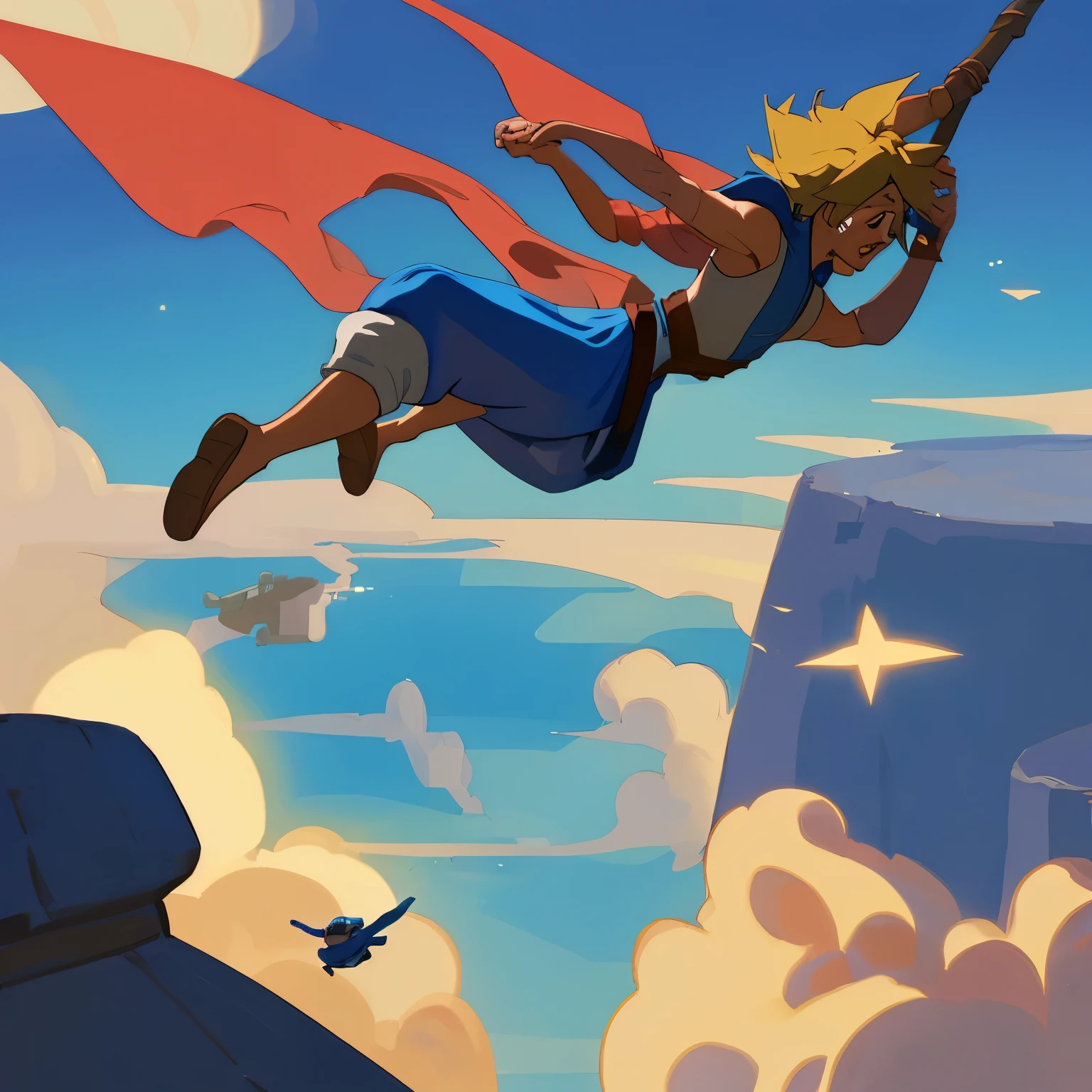 Thor flying on Aladdin&#39;s magic carpet
