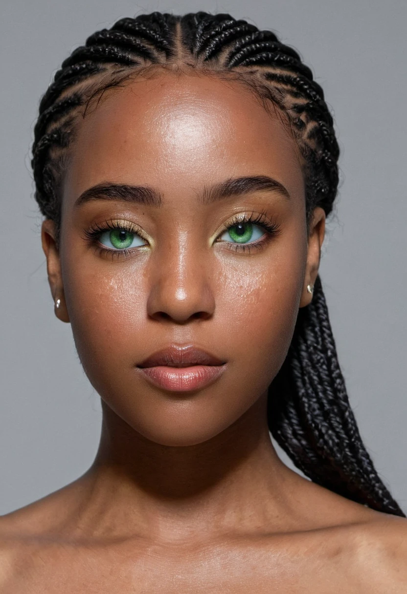 full body image of a ((Nubian1.5)) Queen of Nubia, ((light green hazel eyes:1.5)), woman from Cush, Cushite-Nubian warrior, beautiful ((black female:1.2)), dark-skin woman, realistic skin:1.2, freckles, (finely detailed skin textures:1.2), skin pores visible, perfect cinematic lighting, very small and skin blemishes and imperfections, black hair, box braided hair, box braid, Graceful Midnight Angel of God, beautiful d&d character portrait, colorful fantasy, detailed, realistic face, realistic photo, intricate armor, fiverr dnd character, Afrocentric, stanley artgerm lau, ilya kuvshinov, artstation, hd, octane render, hyperrealism, unreal engine, attention to detail, Hyper-detailed, insane details, Beautifully color graded, Unreal Engine, DOF, Super-Resolution,Megapixel, Cinematic Lightning, Anti-Aliasing, FKAA, TXAA, RTX,SSAO,Post Processing, Post Production, Tone Mapping, CGI, VFX, SFX, Insanely detailed and intricate , Hyper maximalist, Hyper realistic, Volumetric, Photorealistic, ultra photoreal, ultra- detailed, intricate details,8K, Super detailed , Full color, Volumetric lightning, HDR, Realistic, Unreal Engine, 16K, Sharp focus. Octane render