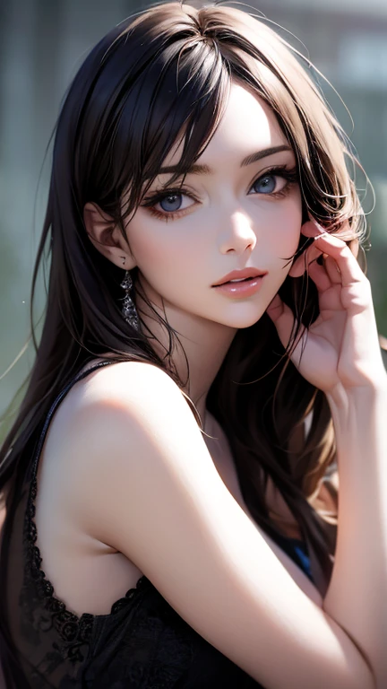 (hig彼st quality、8k、32k、masterpiece)、(Realistic)、(Realistic:1.2)、(High resolution)、Very detailed、Very beautiful face and eyes、1 girl、Delicate body、(hig彼st quality、Attention to detail、Rich skin detail)、(hig彼st quality、8k、Oil paint:1.2)、Very detailed、(Realistic、Realistic:1.37)、Bright colors、Full Body Shot