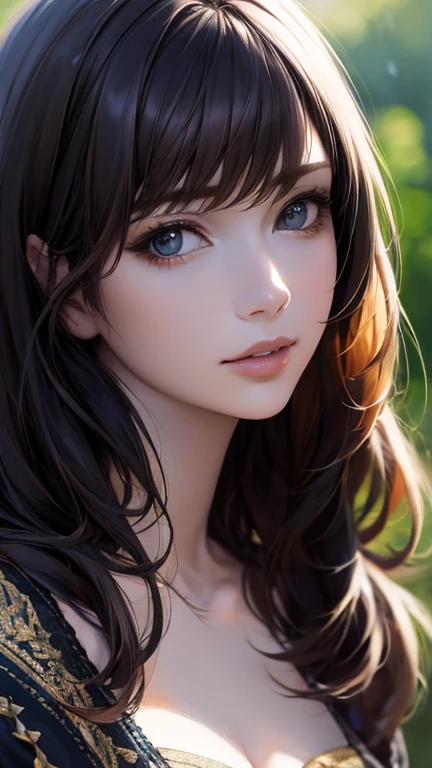 (hig彼st quality、8k、32k、masterpiece)、(Realistic)、(Realistic:1.2)、(High resolution)、Very detailed、Very beautiful face and eyes、1 girl、Delicate body、(hig彼st quality、Attention to detail、Rich skin detail)、(hig彼st quality、8k、Oil paint:1.2)、Very detailed、(Realistic、Realistic:1.37)、Bright colors、Full Body Shot