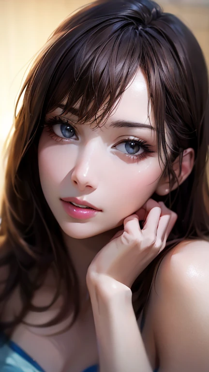 (hig彼st quality、8k、32k、masterpiece)、(Realistic)、(Realistic:1.2)、(High resolution)、Very detailed、Very beautiful face and eyes、1 girl、Delicate body、(hig彼st quality、Attention to detail、Rich skin detail)、(hig彼st quality、8k、Oil paint:1.2)、Very detailed、(Realistic、Realistic:1.37)、Bright colors、Full Body Shot