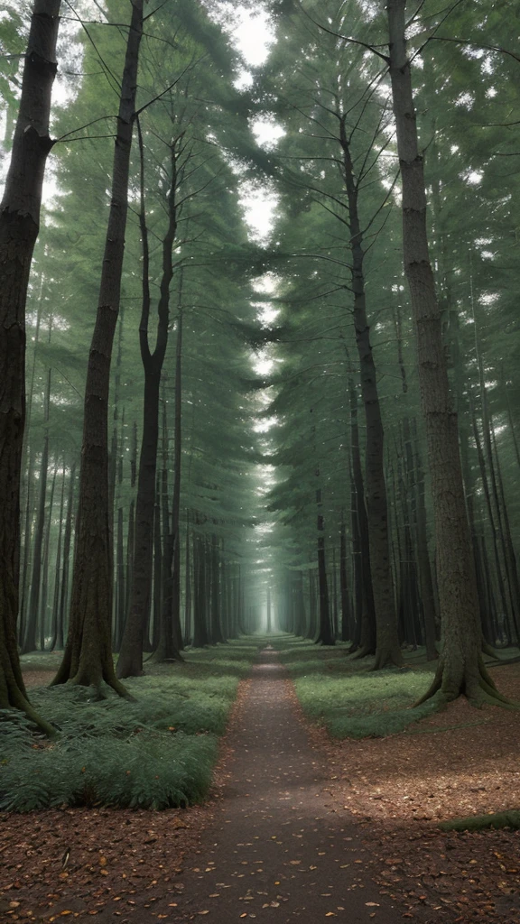 Magic forest without people