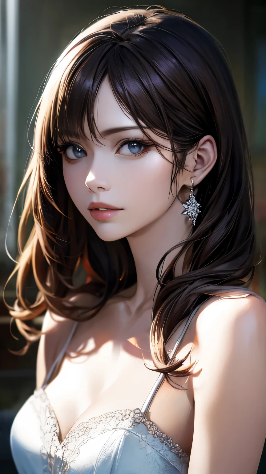 (hig彼st quality、8k、32k、masterpiece)、(Realistic)、(Realistic:1.2)、(High resolution)、Very detailed、Very beautiful face and eyes、1 girl、Delicate body、(hig彼st quality、Attention to detail、Rich skin detail)、(hig彼st quality、8k、Oil paint:1.2)、Very detailed、(Realistic、Realistic:1.37)、Bright colors、Full Body Shot