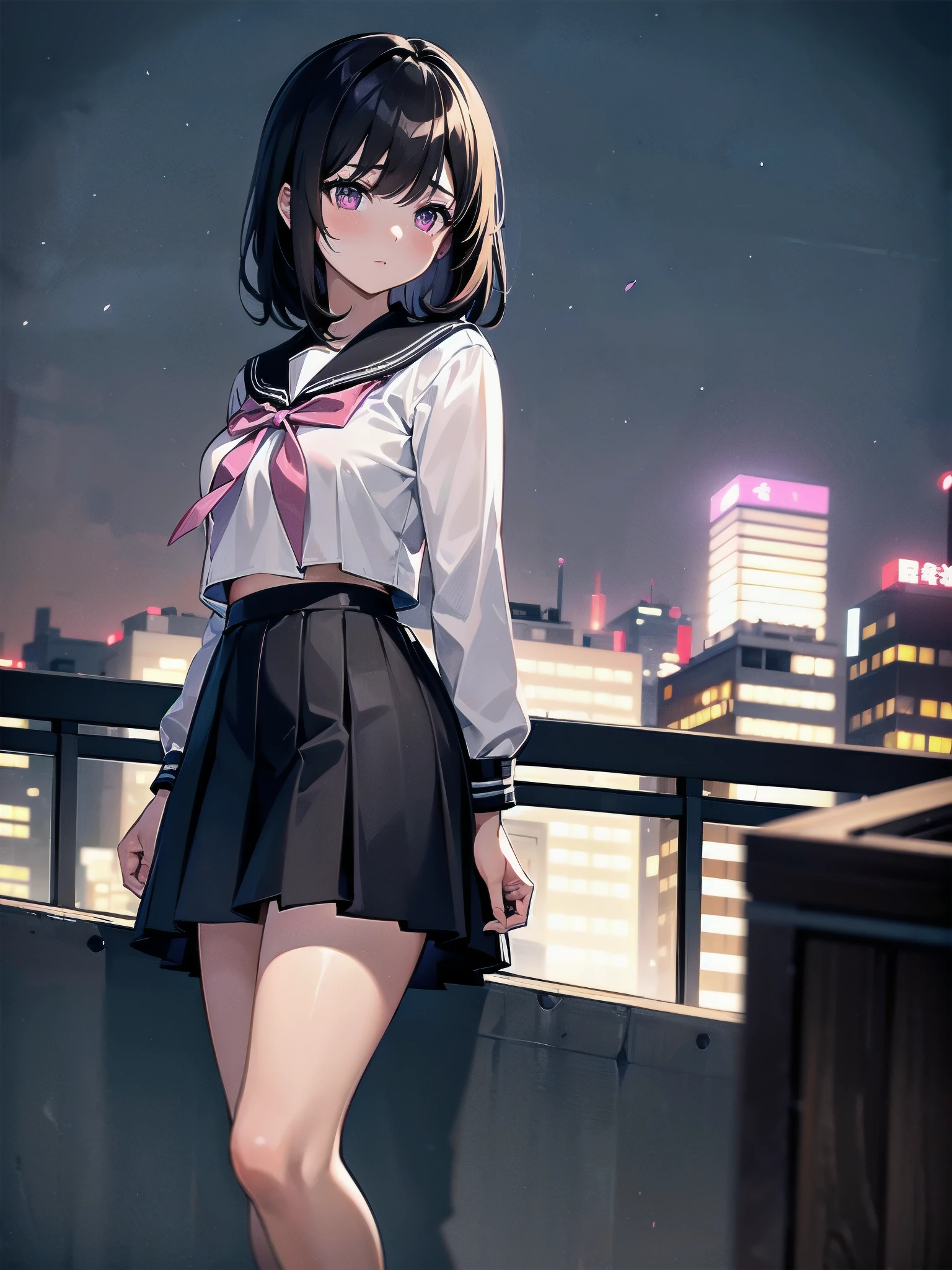 Dark blue blazer、white shirt、Red Big Ribbon、Super Mini Flared Skirt, Red tie, White socks, lowfers,Light brown fringe short hair、Light brown eyes、1girll、Innocent、(Photorealsitic)、(intricate detailes:1.2)、(masterpiece、:1.3)、(top-quality:1.4)、(超A high resolution:1.2)、超A high resolution、(A detailed eye)、(detailed facial features)、nffsw、8K分辨率、、(lensflare:0.7)、爆乳、sit on stairs、Open your legs、Raise both legs、beauty legs、Seductive thighs、Emphasis on the thighs、frombelow、Skyscrapers、Sunset between buildings