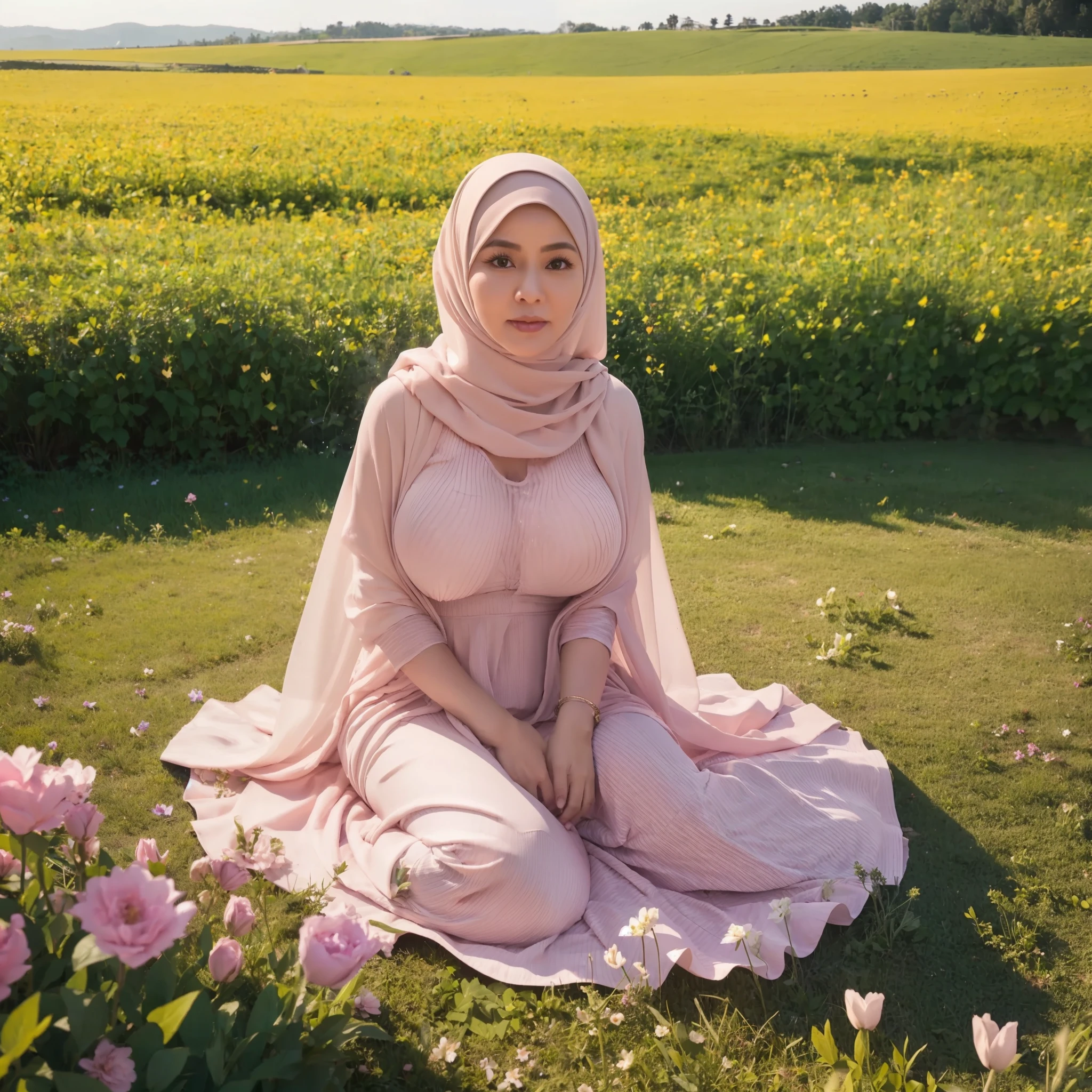 50 years Old, Hijab Indonesian mature woman, Big Tits : 66.9, Gamis, Breast out from her clothes : 1.9, at doctor office, Dark light, at Nighttime
