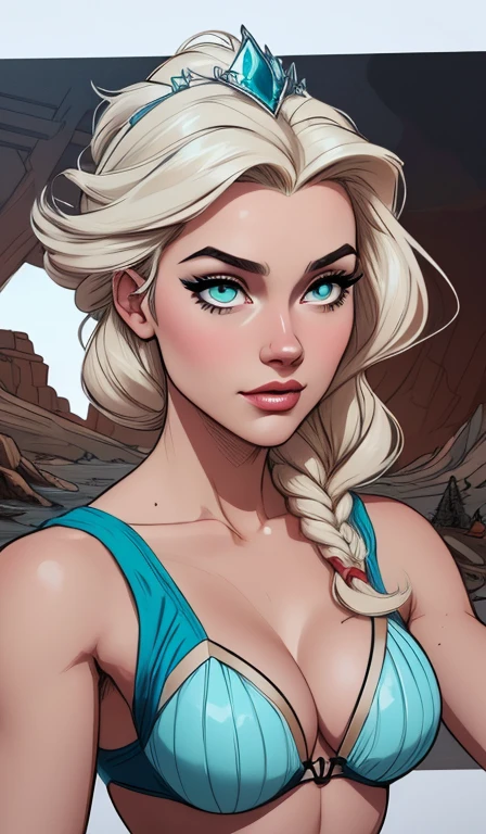 Personagem mulher estilo atompunk Fiona rainha Anna de Arendelle com marcas de guerras Imagem de desenho animado de uma mulher .Ilustra??o estilo desenho animado, estilo de arte dos desenhos animados, estilo de arte dos desenhos animados, digital illustration style, estilo atompunk design de personagens altamente detalhado, arte digital detalhada coragem, Forest fan art, Design de personagens de retrato, beautiful digital illustration, retrato de alta qualidade, Arte em quadrinhos, mulher jovem cabelo com transas lindas . Queen Anna of ArendelleBeautiful lined eyes Medium large bust and wonderful sexy clothes. image expression of sexual desire from waist to head illustration Queen Anne of Arendelle atompunk style Fallout 4 style pose playboy magazine