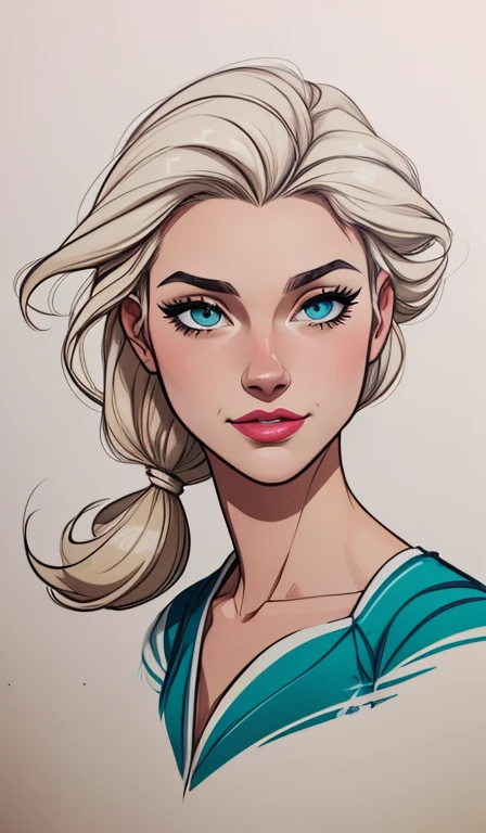 Personagem mulher estilo atompunk Fiona rainha Anna de Arendelle com marcas de guerras Imagem de desenho animado de uma mulher .Ilustra??o estilo desenho animado, estilo de arte dos desenhos animados, estilo de arte dos desenhos animados, digital illustration style, estilo atompunk design de personagens altamente detalhado, arte digital detalhada coragem, Forest fan art, Design de personagens de retrato, beautiful digital illustration, retrato de alta qualidade, Arte em quadrinhos, mulher jovem cabelo com transas lindas . Queen Anna of ArendelleBeautiful lined eyes Medium large bust and wonderful sexy clothes. image expression of sexual desire from waist to head illustration Queen Anne of Arendelle atompunk style Fallout 4 style pose playboy magazine