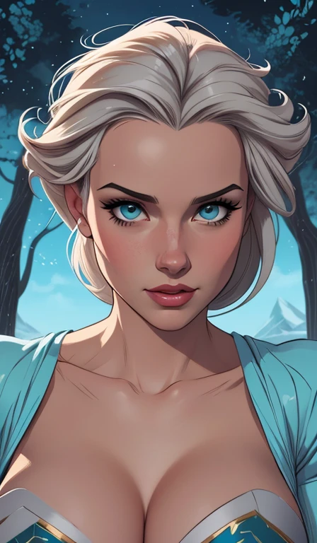 Personagem mulher estilo atompunk Fiona rainha Anna de Arendelle com marcas de guerras Imagem de desenho animado de uma mulher .Ilustra??o estilo desenho animado, estilo de arte dos desenhos animados, estilo de arte dos desenhos animados, digital illustration style, estilo atompunk design de personagens altamente detalhado, arte digital detalhada coragem, Forest fan art, Design de personagens de retrato, beautiful digital illustration, retrato de alta qualidade, Arte em quadrinhos, mulher jovem cabelo com transas lindas . Queen Anna of ArendelleBeautiful lined eyes Medium large bust and wonderful sexy clothes. image expression of sexual desire from waist to head illustration Queen Anne of Arendelle atompunk style Fallout 4 style pose playboy magazine