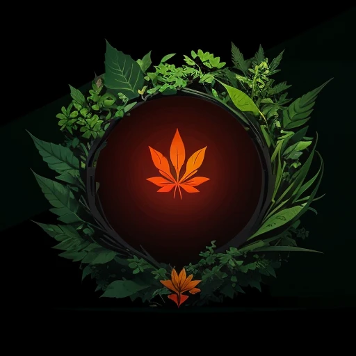 (high resolution,ultra detallado),(vector logo:1.1),((fondo negro)),vistoso,ilustrativo,hoja de planta verde,marihuana,stylized graphic,vector graphics,concepto abstracto,modern design,llamativo,artistic composition,profesional,publicidad,identidad de la marca,Lineas limpias,simple pero impactante,memorable,fresco y vibrante,positive energy,organico y natural,botanical element,Iconic Symbol,unique visual representation,creative expression,formas decididas,Playful concept,paleta de colores armoniosa,contrast,Sharp focus,High quality illustration,Versatile use,scalable design,formato flexible,formato vectorial,suitable for print and digital media,variante del logotipo,marca de identidad,elementos de marketing,Sitio web,Application icon,capacidad de archivos vectoriales,compatibility with image editing software,artistic versatility.