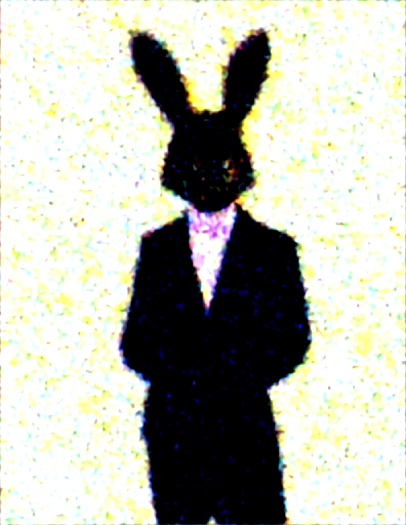 Light brown hare in tuxedo, anthro