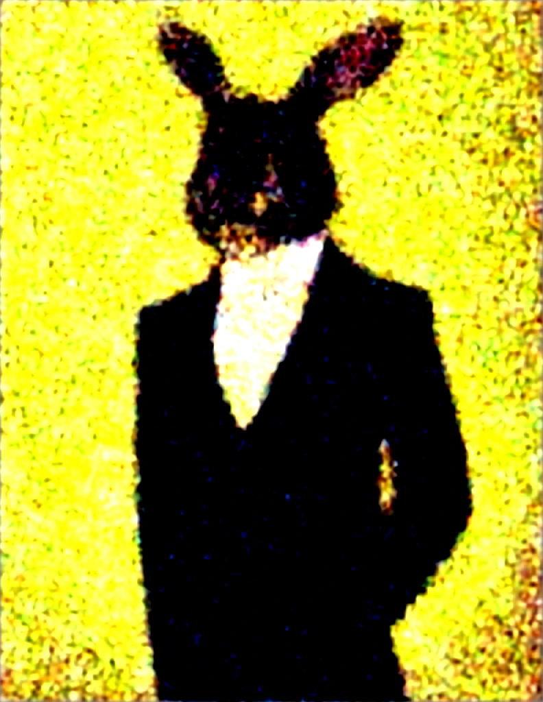 Brown hare in tuxedo, anthro