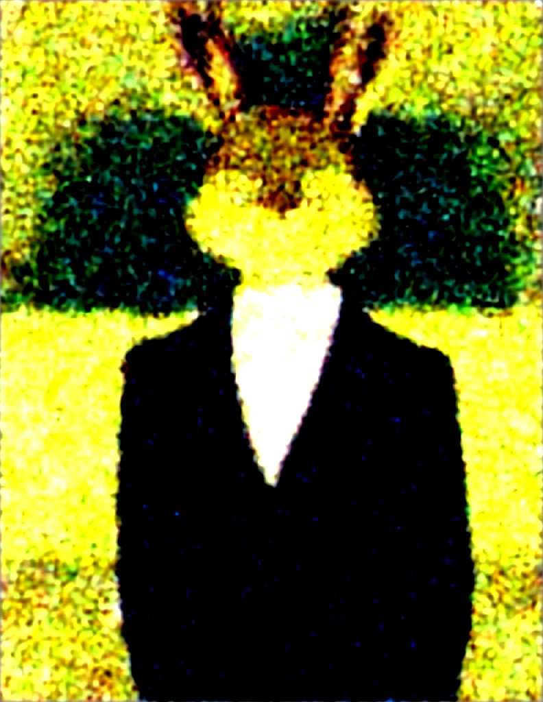 Brown hare in tuxedo, anthro