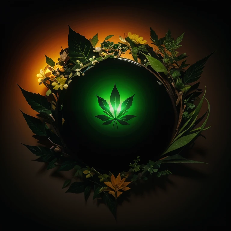 (high resolution,ultra detallado),(vector logo:1.1),((fondo negro)),vistoso,Ilustrativo,hoja de planta verde,marihuana,stylized graphic,vector graphics,concepto abstracto,modern design,llamativo,artistic composition,profesional,publicidad,identidad de la marca,Lineas limpias,simple pero impactante,memorable,fresco y vibrante,positive energy,organico y natural,botanical element,Iconic Symbol,unique visual representation,creative expression,formas decididas,Playful concept,paleta de colores armoniosa,contrast,Sharp focus,High quality illustration,Versatile use,scalable design,formato flexible,formato vectorial,adecuado para medios impresos y digitales,variante del logotipo,marca de identidad,elementos de marketing,Sitio web,Application icon,capacidad de archivos vectoriales,compatibility with image editing software,artistic versatility.