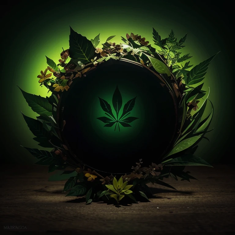 (high resolution,ultra detallado),(vector logo:1.1),((fondo negro)),vistoso,Ilustrativo,hoja de planta verde,marihuana,stylized graphic,vector graphics,concepto abstracto,modern design,llamativo,artistic composition,profesional,publicidad,identidad de la marca,Lineas limpias,simple pero impactante,memorable,fresco y vibrante,positive energy,organico y natural,botanical element,Iconic Symbol,unique visual representation,creative expression,formas decididas,Playful concept,paleta de colores armoniosa,contrast,Sharp focus,High quality illustration,Versatile use,scalable design,formato flexible,formato vectorial,adecuado para medios impresos y digitales,variante del logotipo,marca de identidad,elementos de marketing,Sitio web,Application icon,capacidad de archivos vectoriales,compatibility with image editing software,artistic versatility.