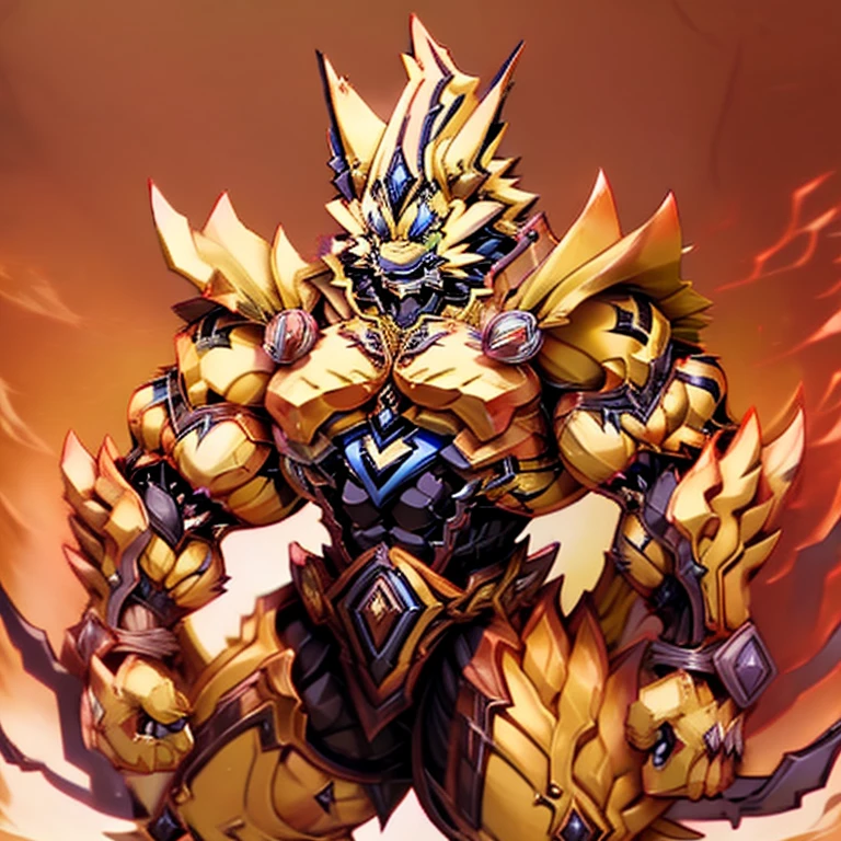 (masterpiece, best quality, detailed:1.2)
(Pokémon)
detailed full body,
zeraora,
full body, 
medieval armor, muscular furry, big muscle (pecs, triceps, traps)
unusually developed muscular body,
body full of huge muscles.
showing off muscles,
pectorales enormes.
Exaggeratedly huge muscles.
Gigachad Muscular,