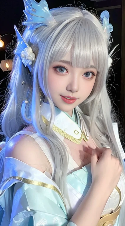 (Urzan-6500-V1.1:0.8),(RAW Photos:1.2),((Realistic:1.4)),(Upper Body),highest quality ,masterpiece, Very delicate and beautiful, Very detailed ,CG ,Unity ,8k wallpaper, wonderful, Fine details, masterpiece,highest quality,Official Art,Very detailed Cg Unity 8k wallpaper,Absurd, unbelievably ridiculous, Huge file sizes, Very detailedな, High resolution, Very detailed,Beautiful detailed girl, Very detailed eyes and face, Beautiful fine details,Light on face,Cinema Lighting,One girl,Displaying the viewer,East Asian architecture,(The background is blurred:1.2),cherry blossoms, Lantern Light, Depth of written boundary,