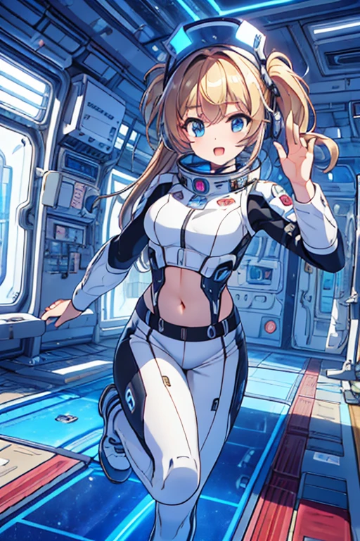 top-quality,Top image quality,In 8k,4K,masterpiece,Ultra-detailliert,beautiful,Ultra-quality, best quality,expensive solve, Ultra-Familiar,game CG,dutch angle,(Acrobatic pose):5,Jumping:5,(inside spacestation,)beautiful Familiar eye,five refer,headphone,Browsing Caution,a beauty girl,(Astro Best):5,(Tracking unishapes),Wet,(vapor:1.5),Running shape,Open Open mouth,(Blonde),(Long Hair):2,belly button,space_station_interior, exercise_room, Futuristic, expensive_technology, zero_gravity_exercise_device, expensive_solve_landscape, Sophisticated_design, Minimal, 8k_solve, game_CG_style, Dutch_angle, Familiar_character, Tracking_unishape, perfection_running_shape, intense_performance, Familiar_eye, decide, vapor:1.5, beauty, strength, five_refer, appear_belly button, Open_mouth, Ultra_quality, expensive_solve, Ultra_Familiar,Astro Best