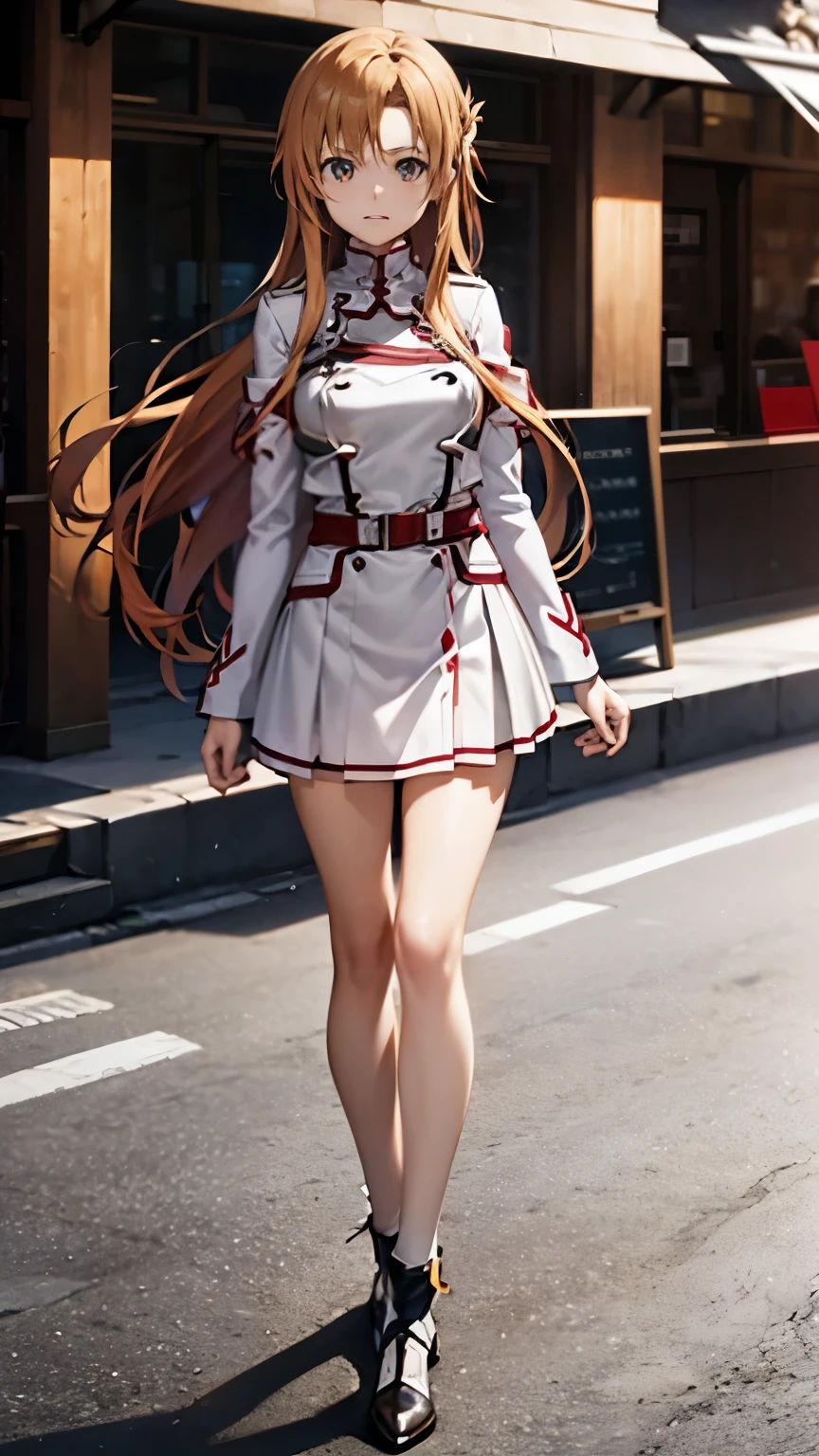 Asuna Yuuki, Sword art online, Orange hair, full body, uniform